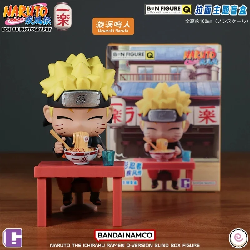 Фото Коллекционная фигурка Bandai Namco Ichiraku Ramen Q Version в слепой коробке, модель аниме-персонажа, украшение для автомобиля, подарок для фанатов на день рождения №1