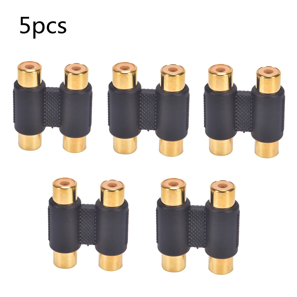 

2 Head Double Dual RCA Female To Female Audio Connector Adaptor Phono Coupler Video Connector Plug Socket RCA Phono Twin Coupler