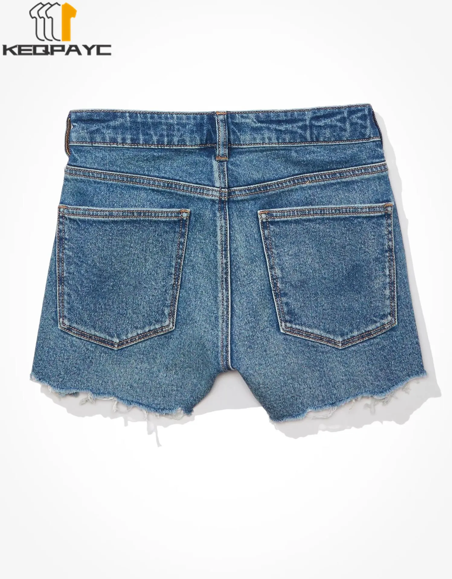 Women's High Waist Frayed Denim Shorts New 2023 Women Summer Fashion Ripped Pockets Shorts Jeans Ladies Casual Streetwear