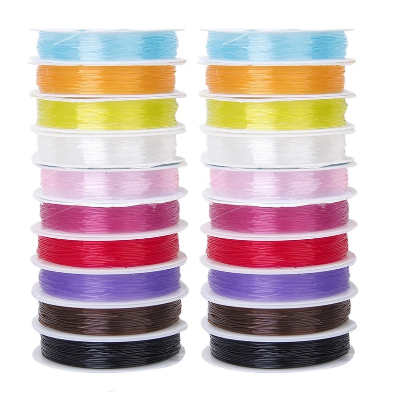 

20 рулонов хрустальной фоторезьбы для телефона, смешанный цвет --- 0,6 мм