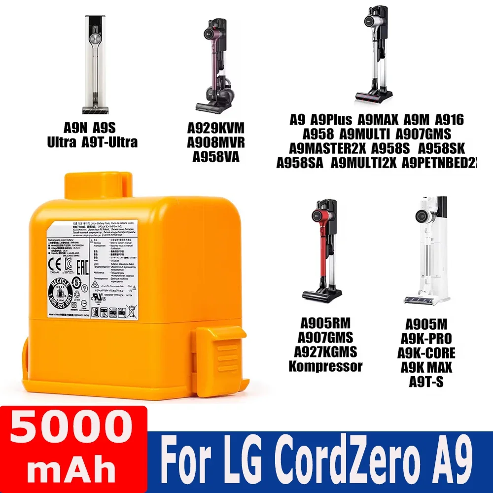 Новый аккумулятор EAC63382208 EAC63758601 для LG Cord Zero A9 Plus Max A9K Pro A9M A9MASTER2X A9MULTI A9MULTI2X A9PETNBED