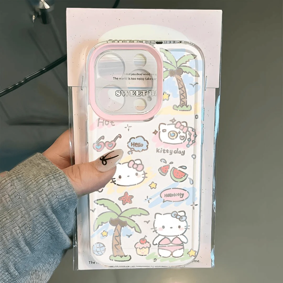 New Cute Sanrios Hellos-Kittys Phone Case For Xiaomi Redmi Note 13 12 12C 11 10 10C 13C 10X 9 K50 Pro Plus 4G 5G Clear TPU Cover