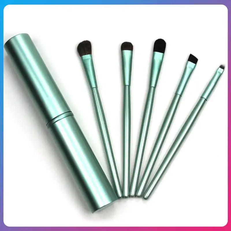 

5pcs Portable Mini Travel Eye Makeup Brushes Set Professional Eyeshadow Eyeliner Eyebrow Cosmetic Brush Lip Makeup Brush Kit