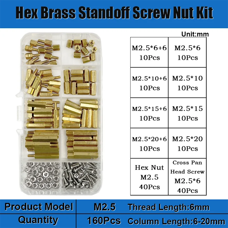 

Комплект латунных стоек YMAX для материнской платы M2 M2.5 M3 M4