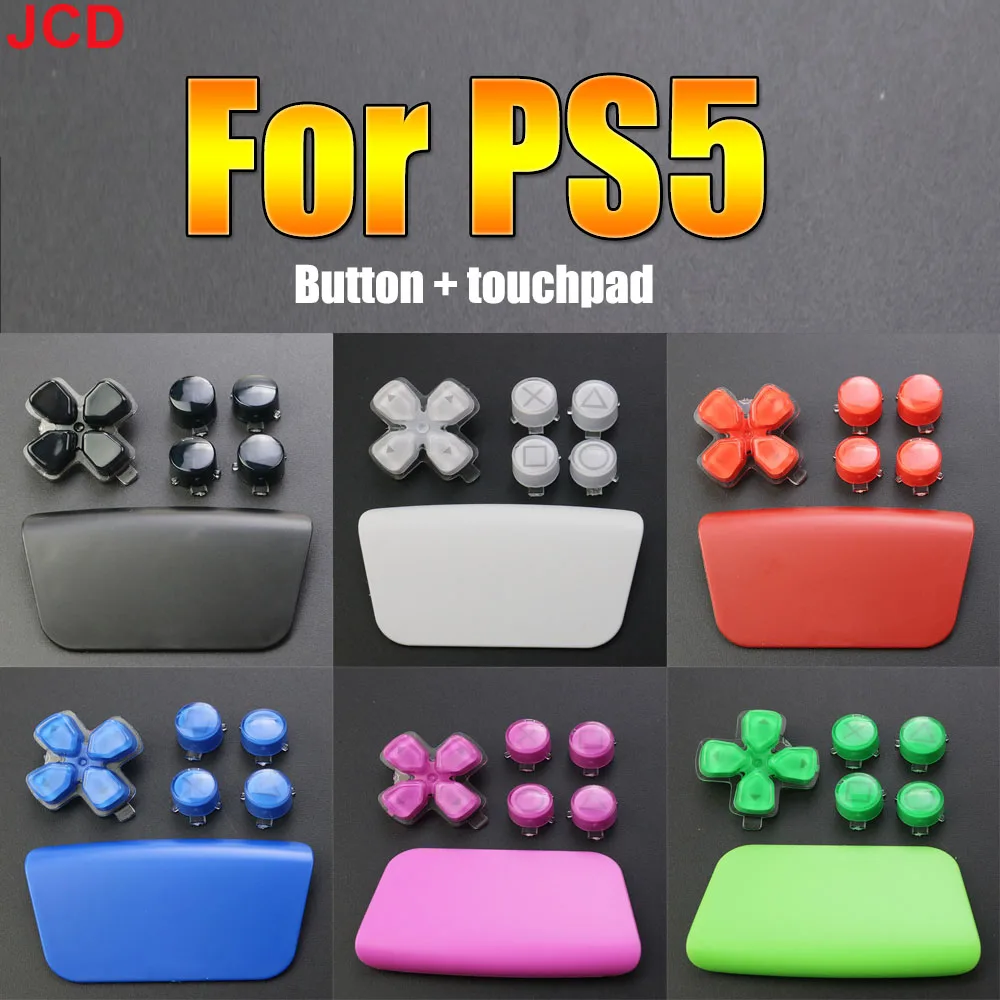 

JCD For PS5 Direction Function Key Buttons For PS 5 Controller Button Cross ABXY D Pad Driection Key Kit & Plastic Touchpad