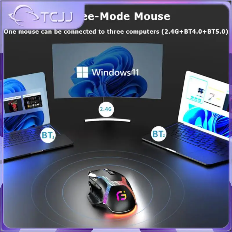 

Гибкая и эффективная офисная Беспроводная игровая мышь с одним кликом для возврата на рабочий стол компьютерная мышь Бесшумная зарядка