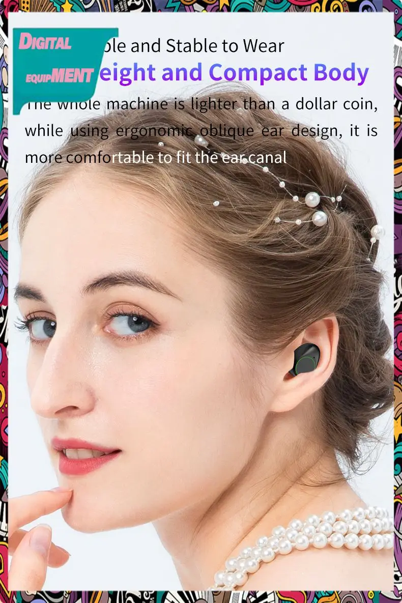 

With Charging Case Noise Reduction Headset Stereo Tws Headset Binaural Separation Design V5.1 Waterproof New