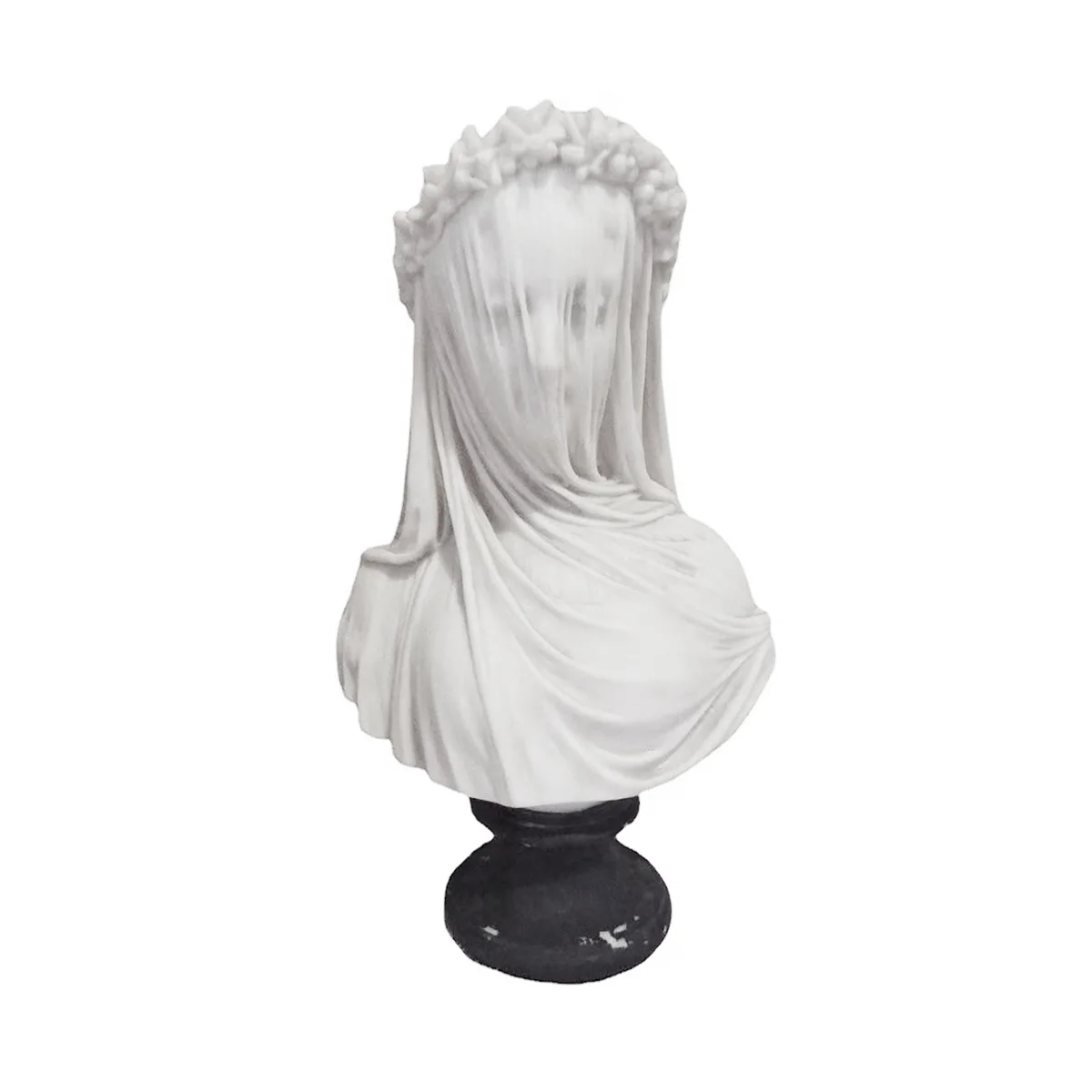

Veiled Maiden Bust Statue Gothic Home Decor Abstract White Resin Sculpture Goddess Statue Crafts Home Aesthetics