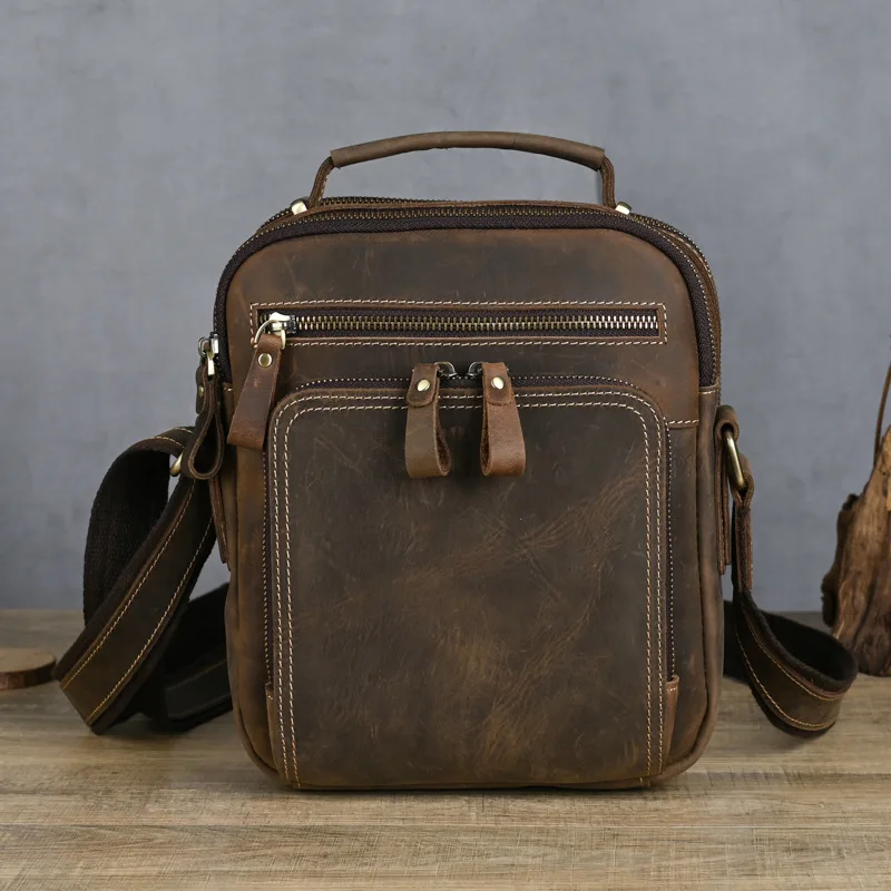 

New Arrivals Leather Shoulder Bag Genuine Leather Messenger Bags Designer Crossbody Bags For Men Outdoor Bag Handbag Black Brown
