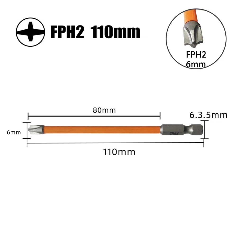 

Магнитная специальная шлицевая крестовая отвертка 65 мм 110 мм для электрика FPH2 для розетки переключателя нескользящий инструмент для разборки