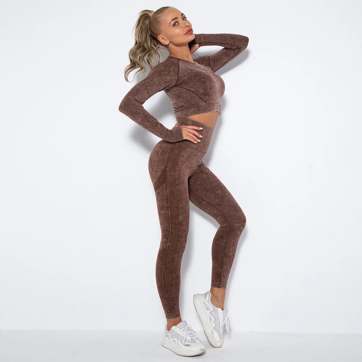 Women Seamless Yoga Set Workout Shirts Sport Pants Bra Gym Suits Fitness Shorts Crop Top High Waist Running Leggings Sports Sets