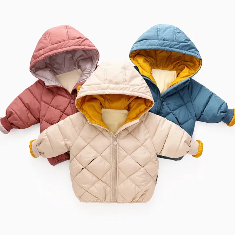 

Children's Cotton-padded Clothes 2023 Winter New Fashion Clothinng Unisex Baby Hooded Parka Boys Clothes Down Jacket Cheap sale