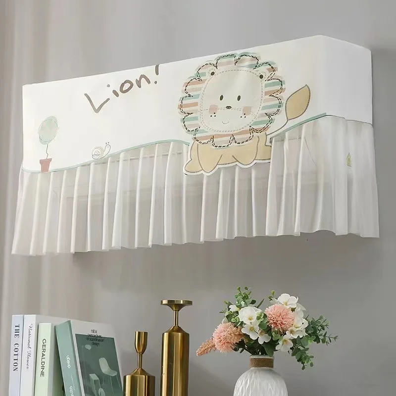 

Light Luxury Printed Air Conditioning Dust Cloth, Home Decoration Dust Cover, Anti Blow Hanging Air Conditioning Dust Cover