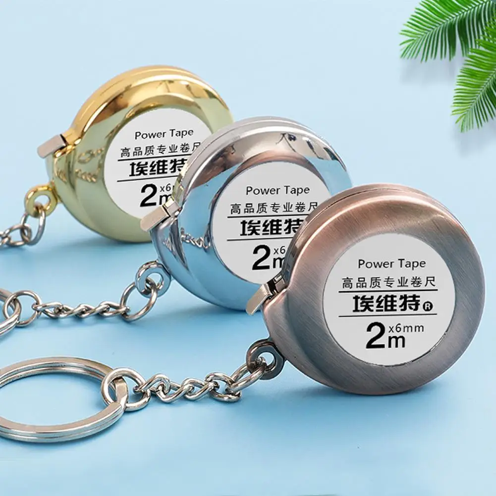 

Portable Mini Measuring Tape Small Household Tape Measure Retractable 2M Mild Steel Tape Measure Steel Key Chain Tape Measure