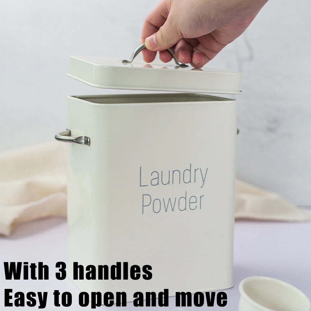 3 Кг Бытовой Контейнер Для Стирального Порошка С Мерным Стаканчиком Банка