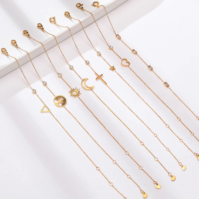 Женский браслет из нержавеющей стали с перекрестными и многослойными звеньями