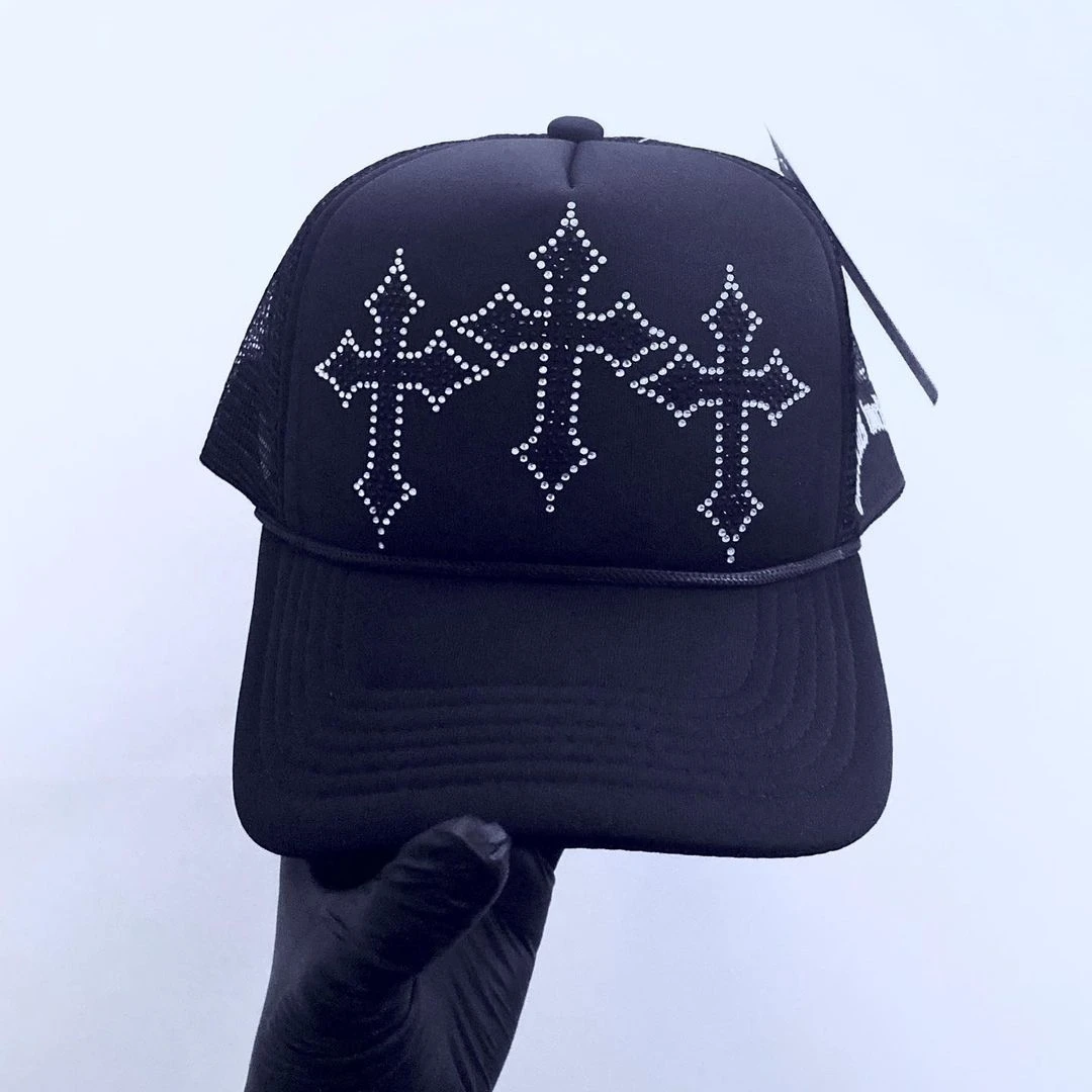 

Fashion rhinestones Baseball Caps Men Women Snapback Hip Hop Hat Summer Breathable Mesh Sun Gorras Unisex Streetwear Bone