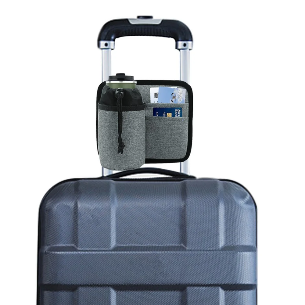 

Drinks Beverages Coffee Bottles Travel Accessories Luggage Travel Cup Holder Roll on Suitcase Universal Cup Organizer Bag