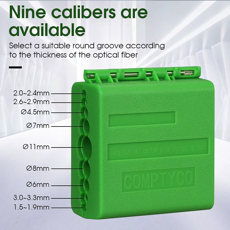 AUA-09 Fiber Optic Longitudinal Bundle Tube Stripper 1.5-11mm Slitter Single-core/Ribbon-shaped Cable Center Pipe Stripping Tool