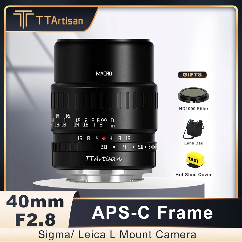 TTArtisan 40 мм F2.8 APS-C макрообъектив ручной фокус для L Mount Leica T TL TL2 CL Sigma FP FPL