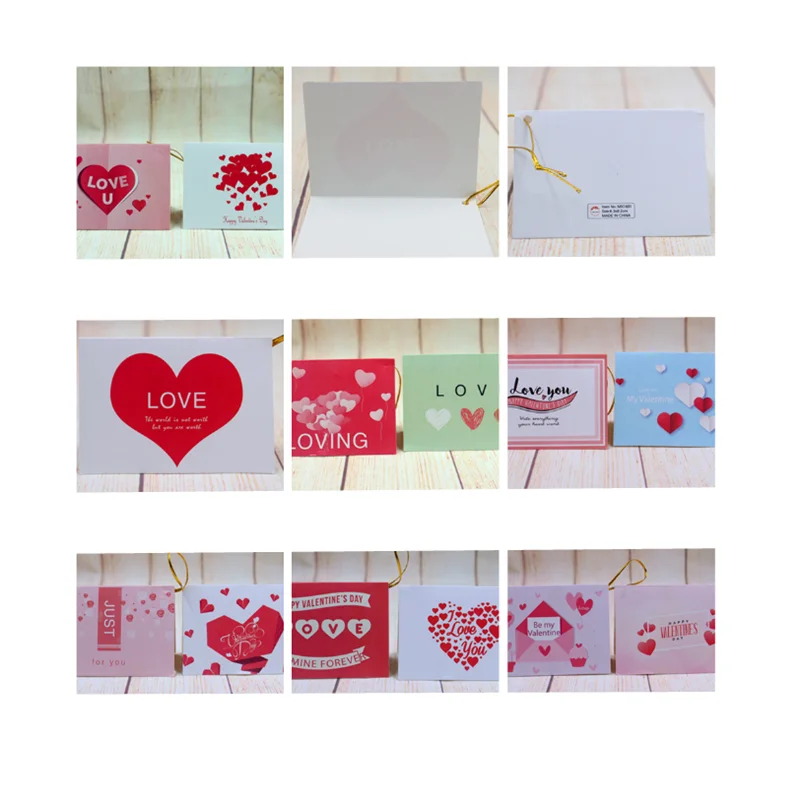 

Wholesale 120 New Creative Greeting Cards Festival Flower Gift Mini Message Card Set Love Card With Gold Rope Hang Tag Postcard