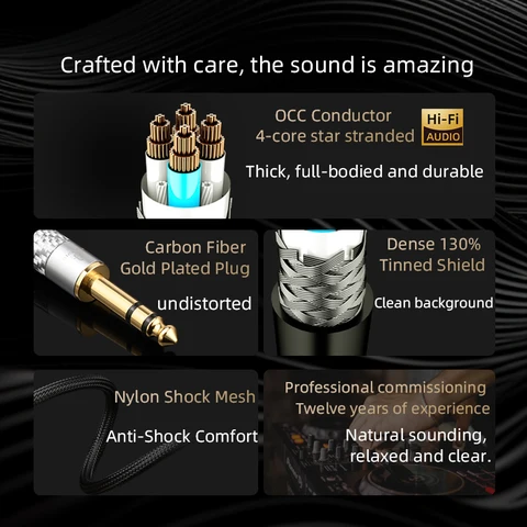 ATAUDIO HiFi аудиокабель 6.5 мм на 2XLR