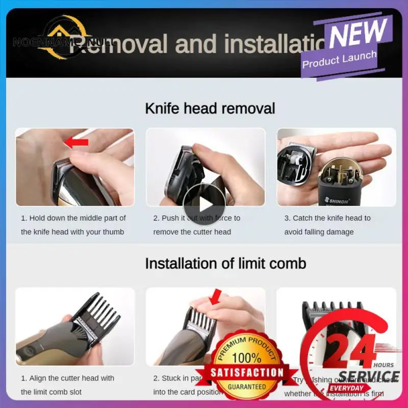 

1/2/3PCS For Men Adults Kids Hair Trimmer Razor Professional Electric 6in1 Hair Clipper Hair Cutter Usb Rechargeable