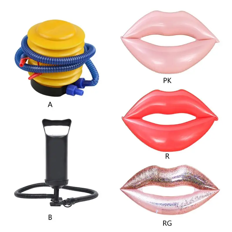 

Inflatable Glitters Lips Pool Float Raft Swimming Ring Floating Circle Lounger