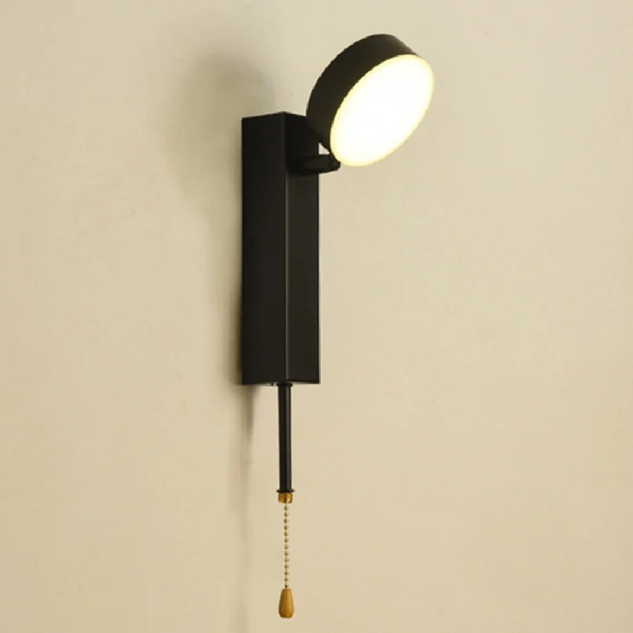 

Светодиодная настенная лампа в скандинавском стиле, вращающийся светильник с выключателем для прикроватного столика, коридора, креативное...