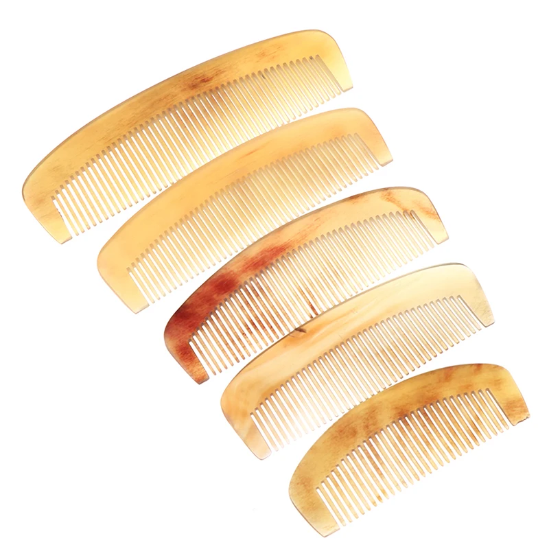 

Natural Amber Ox Horn Comb Of Hair No Static Health Care Hair Brush Hairdressing Comb For Hair 5 Sizes Available