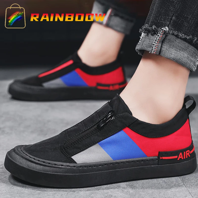 

Кроссовки мужские парусиновые, удобная повседневная обувь для скейтборда, дышащие, повседневные, для вождения, аниме