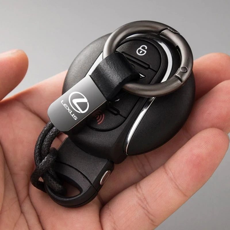 for Lexus ES300 RX330 300 GS300 IS250 200 CT200h IS300 NX RX LX GS Genuine Leather Car Keychain Simple Lanyard Keyring Auto Gift