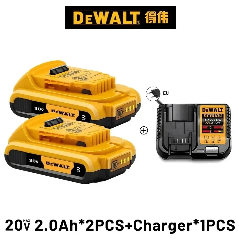 

Original DeWALT 20V 2.0AH 18650 Rechargeable Lithium Battery Suitable DCB609 DCB184 DCB205 DCB200 Dewalt Battery 20V