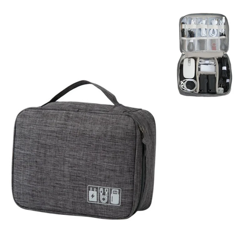 

Многофункциональная сумка для цифрового хранения для кабелей для передачи данных, USB-накопителей, зарядных устройств, наушников, водонепроницаемая Портативная сумка-Органайзер