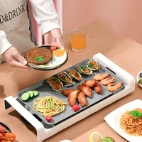 220V Nonstick Electric Grill Pan Indoor Multifunctional Nonstick Smokeless Grill Level Adjustable Home Cooking Tools