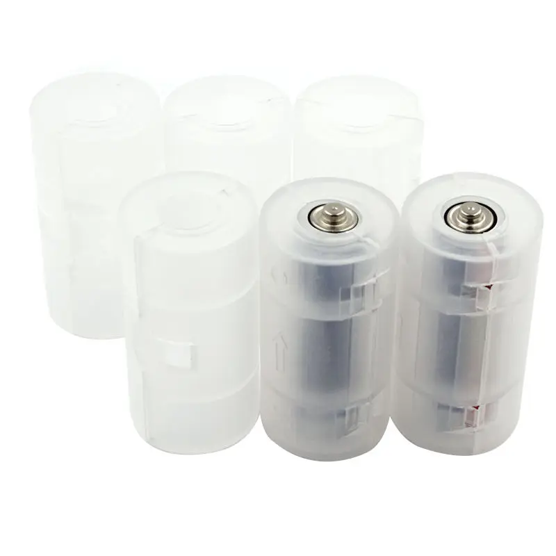 

600pcs/lot MasterFire Plastic AA To C Size Cell Battery Converter Adapter Adaptor Batteries Holder Case Cover Switcher