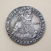 poland 1580 silver plated brass commemorative collectible coin gift lucky challenge coin copy coin