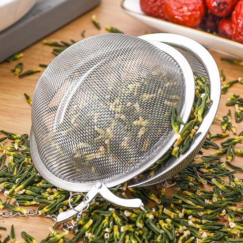 

Stainless Steel Tea Ball Infuser Sphere Locking Cooking Brine Bag Spice Strainer Mesh Infuser Filter Strainers Kitchen Tools