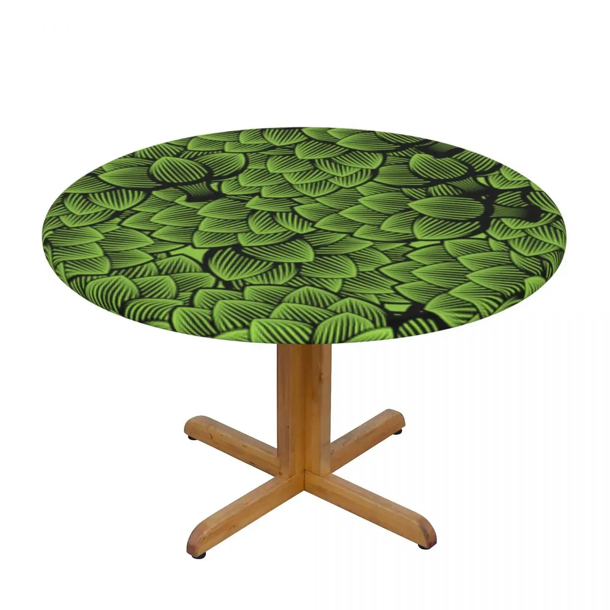 

1Pc Waterproof Tablecloths Round Elastic Tablecloth Hop Beer Pattern Table Cloth Cover Coffee Table Pad