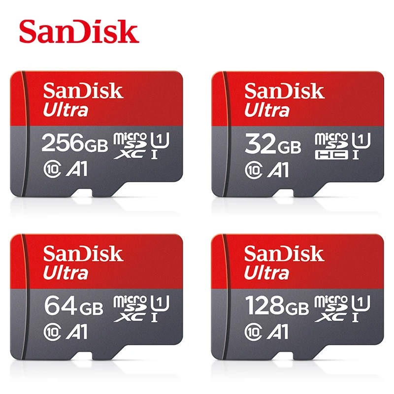 

SanDisk 128GB 64GB 32GB Ultra Micro SD Card 16GB 200GB 256GB 400GB microsd Memory Card MicroSD/TF Flash Card A1 for phone