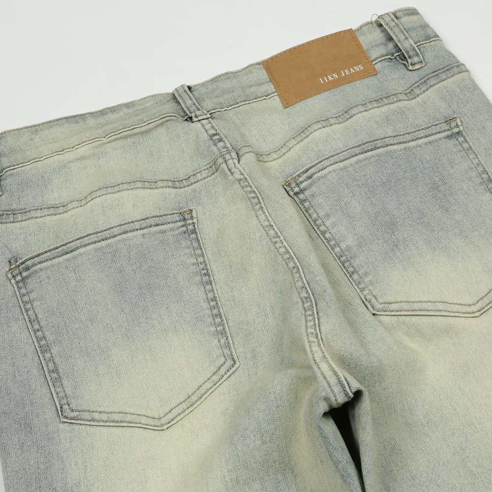 2022 Korean Style Fashion Mens Baggy Jeans Classic Unisex Washed Straight Denim Wide-leg Pants Hip Hop Pantalones Light Blue