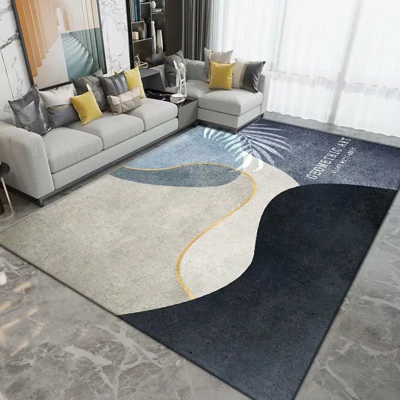 

Simple Light Luxury Style Printing Home Decoration Carpet Living Room Bedroom Decorate Crystal Velvet Rug Coffee Table Blanket