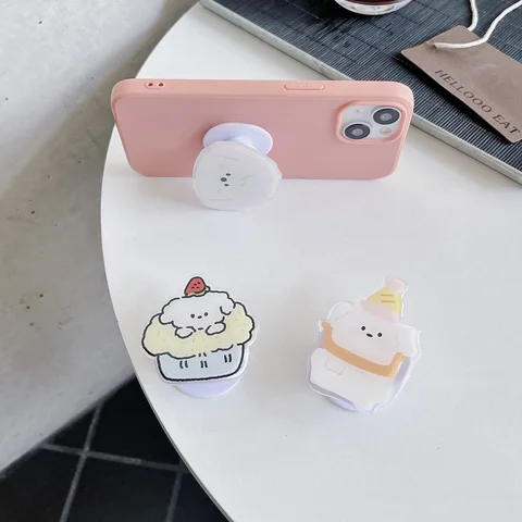 Милый мультяшный щенок, кронштейн для телефона Griptok для IPhone, Samsung, новая Корея, универсальные аксессуары, держатель для телефона, кольцо, поддержка Grip Tok