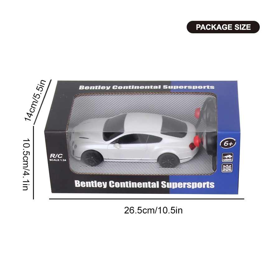 Масштаб 1:24 Bentley Continental Supersports авторизованный автомобиль с дистанционным