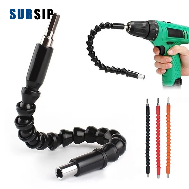 Купи Electric Drill Screwdriver Bit Multifunctional Universal Flexible Hose Cardan Shaft Connection Soft Extension Rod Link 200/295mm за 175 рублей в магазине AliExpress