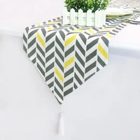 simple lattice table runner geometric table runner with tassels dining table tablecloth home hotels wedding party decoration