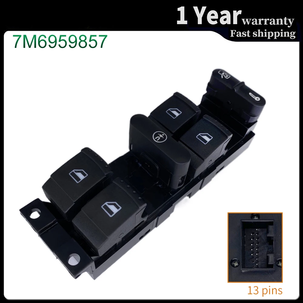 7M6959857 Car accessories Power Master Window Control Switch Regulator Button For VW SHARAN FORD GALAXY SEAT ALHAMBRA