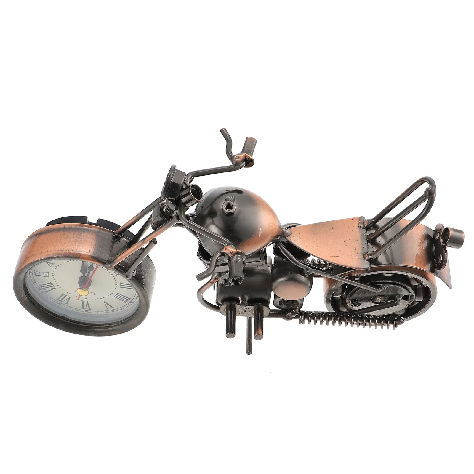 

Clock Motorcycle Alarm Metal Desk Model Table Clocks Bedside Vintage Old Kids Motorbike Sculpture Retro Bike Shelf Figurines