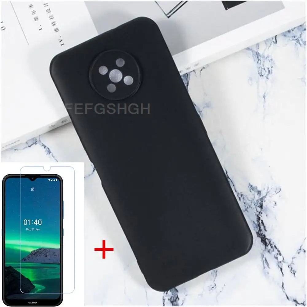

Прозрачный чехол для телефона Nokia G50 6,82 дюйма 2021 TA-1358, силиконовая задняя крышка из ТПУ, защитное закаленное стекло для экрана