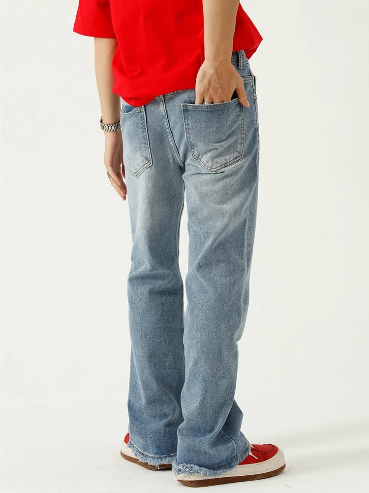 Men's Jeans High Street Vibeins European and American Printing Letters Street Men's Loose Jeans Y2k Pants Men Pants Ins Hot Sale